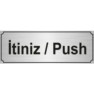 Özarslan DizaynItiniz/Push Yönlendirme Levhası Gümüş 5 cm x 20 cm