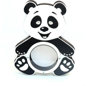 Panda Ahşap Dekoratif Kumbara 27  cm Siyah