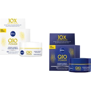 Q10 Power Kırışık Karşıtı Gündüz Bakım Kremi 50 ml + Nivea Q10 Power Kırışık Karşıtı Gece Bakım Kremi 50 ml