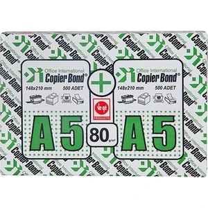 Copier Bond A5 Fotokopi Kağıdı 80 Gr 5000’li (5 paket)