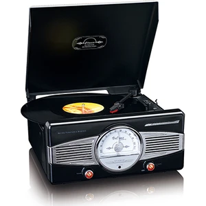 Classic Phono TT-27 BK Dahili Hoparlörlü Retro Pikap Plak Çalar (Siyah)