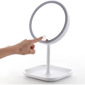 Land Of Myth - 1x-5x Büyütmeli 23 LED Işıklı Makyaj Aynası, 360 ° Döner, Dokunmatik Sensörlü, Kablolu – Kablosuz Kullanım