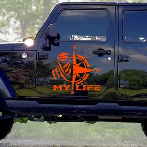 Melek - My Life Dakar Pusula Araba Sticker 40 x 40 cm Turuncu