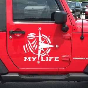 Melek - My Life Dakar Pusula Araba Sticker 50 x 50 cm Beyaz