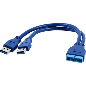 19 pin usb 3.0 to 2x usb erkek kablo anakart için usb 3.0 kabl