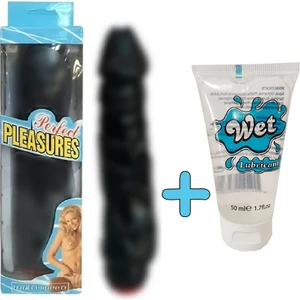 21 cm Titreşimli Zenci Vibratör Penis + 50 ml Wet