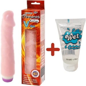 Vibe 21 cm Realistik Vibratör Penis + 50 ml Wet