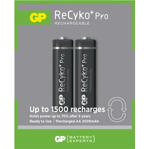 2'li ReCyko Pro 2000 Serisi NiMH AA Kalem Boy Şarjlı Pil(GP210AAHCBEMTR-2GBE2)