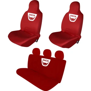 Dacıa Logan Serisi Oto Kılıf Ön Koltuk Kılıfı-Minderi Kırmızı