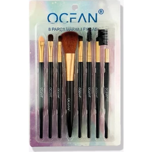 Ocean 8'li Makyaj Fırça Seti - Gold