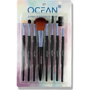 Ocean 8'li Makyaj Fırça Seti - Purple