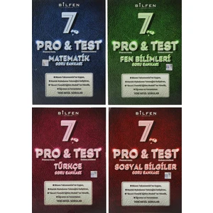 Bilfen Yayınları 7. Sınıf Pro & Test Soru Bankası Seti 4 Kitap