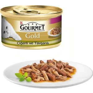 Gourmet Ciğerli ve Tavşanlı Kedi Konservesi 85 gr 1 Adet