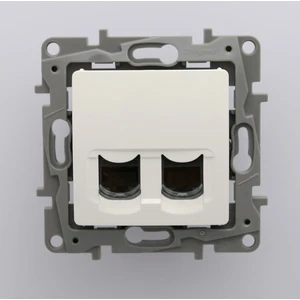 Salbei Serisi Beyaz 2 Çıkışlı RJ45 Cat6 Utp Data Prizi Çerçevesiz