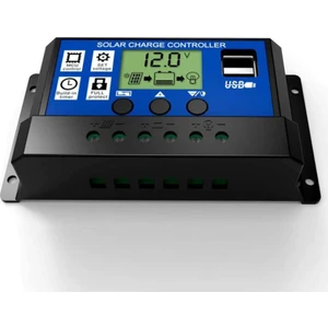 Solar Güneş Paneli Akü Şarj Kontrol Regülatörü 10A-12V/24V
