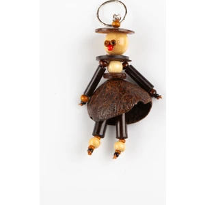 Dünyadan Hediyeler Mangis Anahtarlik Yerli Kadın Figürü Kahverengi