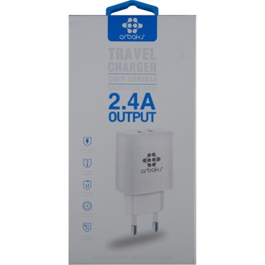Arbaks ARB-005 Plastik 2400 mAh 2 Çıkışlı + Micro Usb Data Fiyatı