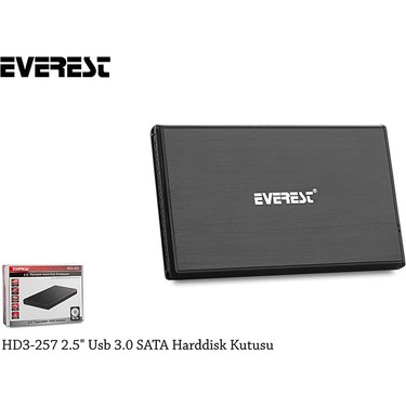 Everest HD3-257 Usb3.0/SATA 2.5HDD Kutusu Fiyatı