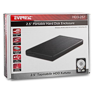 Everest HD3-257 Usb3.0/SATA 2.5HDD Kutusu Fiyatı