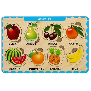 Maketçiniz Ahşap Meyve Bul Tak Montessori Eğitici Oyuncak 0-4 Yaş İçin 8