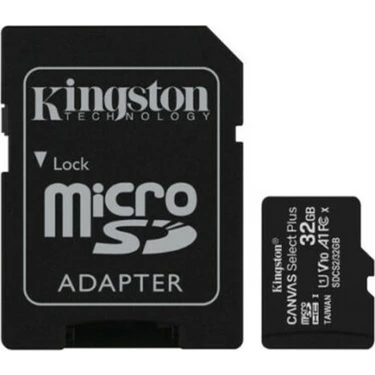 Kingston 32GB microSDHC Canvas Select Plus 100R A1 C10 Card + Adapter