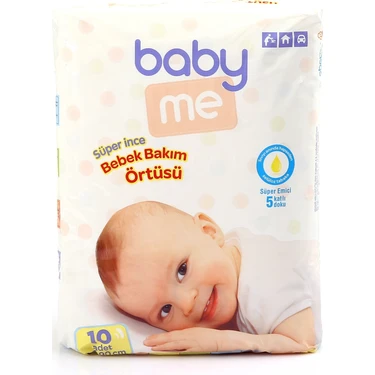 Baby Me Süper İnce Alt Değiştirme Örtüsü 10 Adet