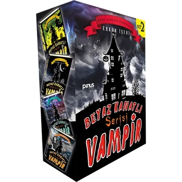 Pinus Kitap Beyaz Kanatlı Vampir Seti 2 – Erkan İşeri İmzalı, 4 Kitaplık Macera ve Gençlik Serisi,
