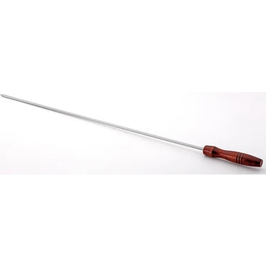 Gönen Çelik Paslanmaz Şiş  5 mm Kare 60 cm Boy Ahşap