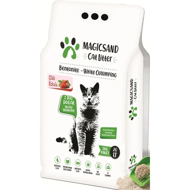Magicsand Cat Litter Çilek Kokulu İnce Taneli Kedi Kumu 20
