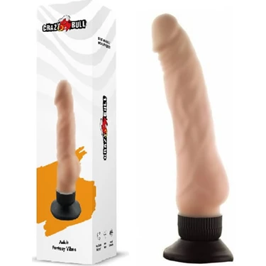 Crazy Bull 19 cm Titreşimli Vantuzlu Realistik Vibratör Dildo