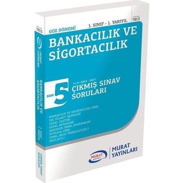 Murat Yayinlari Acikogretim 1 Sinif Guz Bankacilik Ve Kitabi