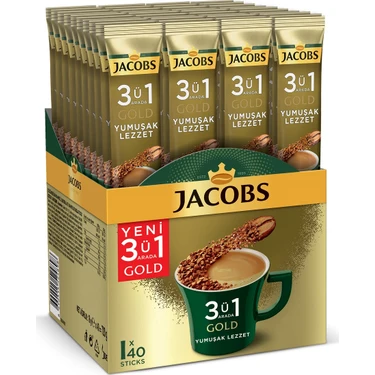 Jacobs 3ü1 Arada Gold Yumuşak Lezzet 18gr 40