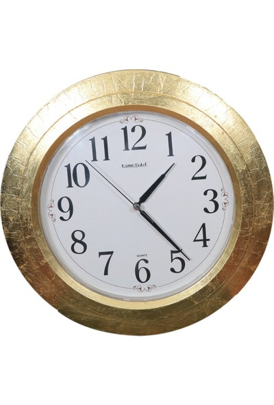 Time Gold Duvar Saati Altın Varak Çerçeveli Plastik 32 cm