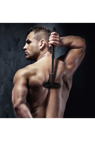 Heine Sırt Tıraş Aleti | Erkekler İçin Vücut Jileti | Değiştirilebilir Başlık | Sırt Tıraş Makinesi