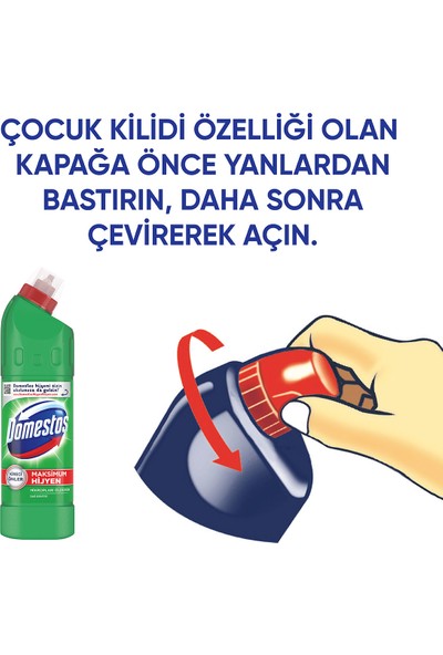 Domestos Dağ Esintisi Maksimum Hijyen Çamaşır Suyu 750 ml - 3'lü Paket