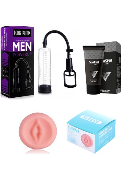 Lovetoy Penis Pompa Seti - Penis Pompası + Vajina Başlık + Penis Bakım Kremi