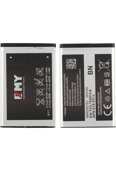 EMY Samsung SGH- L700 İçin NT-29062 AA Kalite 1000 mAh Batarya