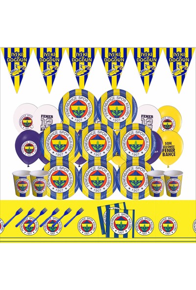 Bayhesaplı Fenerbahçe Doğum Günü Parti Seti 24 Kişilik