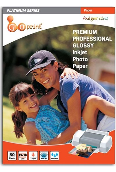 Goprint Platınum Serisi Premium Ultra Parlak 5r 13 x 18cm Fotoğraf Kağıdı 270 gr 50 Yaprak