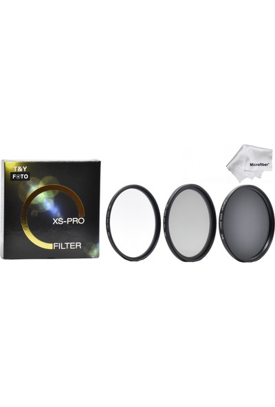 Tianya - Canon 18-55mm Lens için XS-PRO Slim Koruyucu Uv + Slim Cpl Circular Polarize + Slim Nd8 Uzun Pozlama Nd Filtre Seti