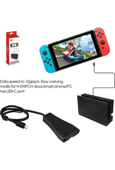 Kjh Nintendo Switch Dock Uzatma Şarj Kablosu