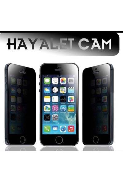 Glass Apple iPhone 7/8 Tam Kaplayan Privacy Hayalet Cam Ekran Koruyucu Siyah