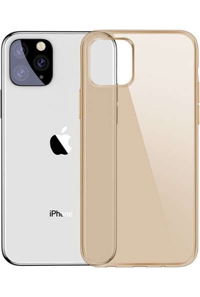 Baseus ARAPIPH58S-0V Simplicity Series Apple iPhone 11 Pro Max Gel Silikon Kılıf Gold