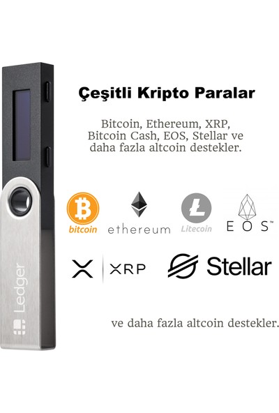 Ledger Nano S Bitcoin Ethereum Ltc Altcoin Kripto Para Cüzdanı