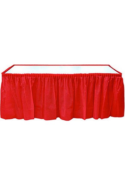Bursapazarı Roll-Up Masa Eteği Plastik ( 75 Cm. x 426 Cm.) Kırmızı
