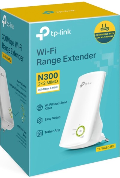 TP-LINK TL-WA854RE 300 Mbps Wifi Pro Sinyal Güçlendirici, Kablosuz Wall Plug Kolay Kurulumlu Evrensel Menzil Genişletici