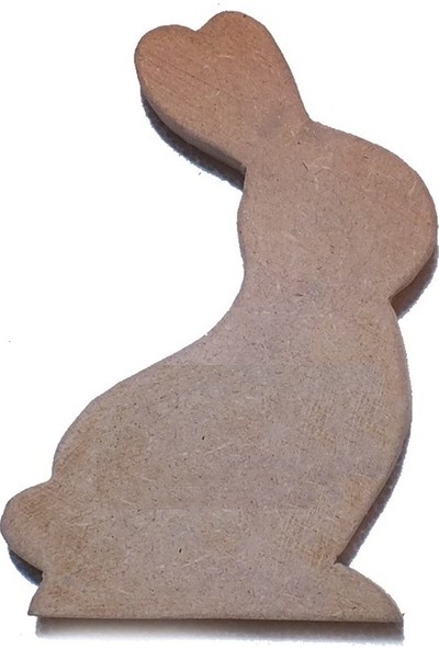 Ahşap Tasarım Mdf Ahşap Tavşan 16 x 10 cm