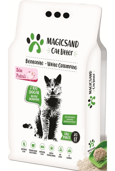 Magicsand Cat Litter Bebek Pudralı İnce Taneli Kedi Kumu 20 l