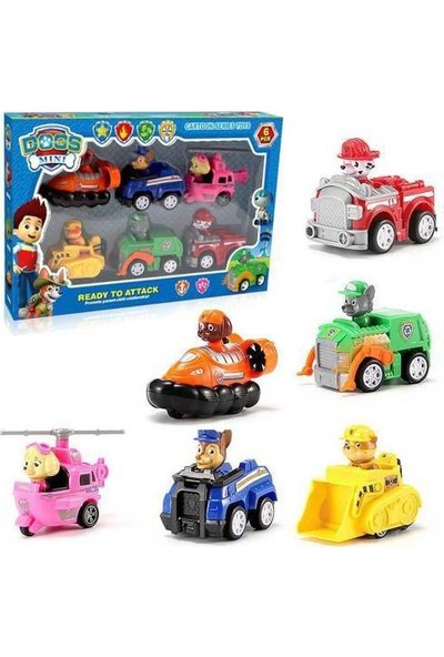 Kids Paw Patrol 6 Araçlı Figürlü Set
