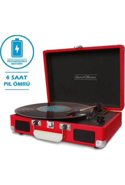 Record Master Retro Pikap T310CH - Şarj Özellikli - Kırmızı